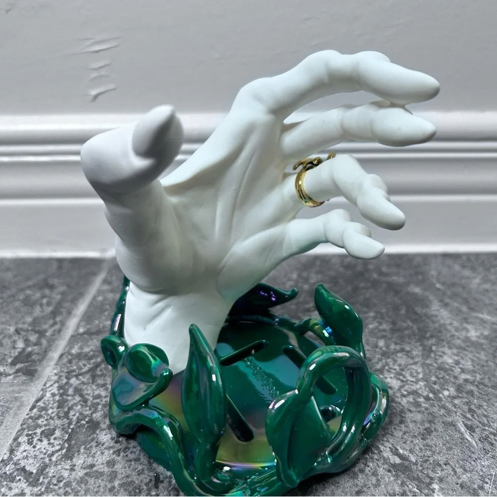 Bath and Bodyworks Witch Hand Soap Holder 2022 Gold Spider Ring Halloween